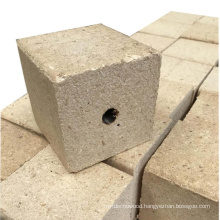 wooden chipblock with hole for pallets